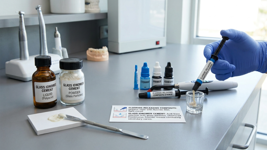 Fluoride-Releasing Composites and Glass Ionomer Cements